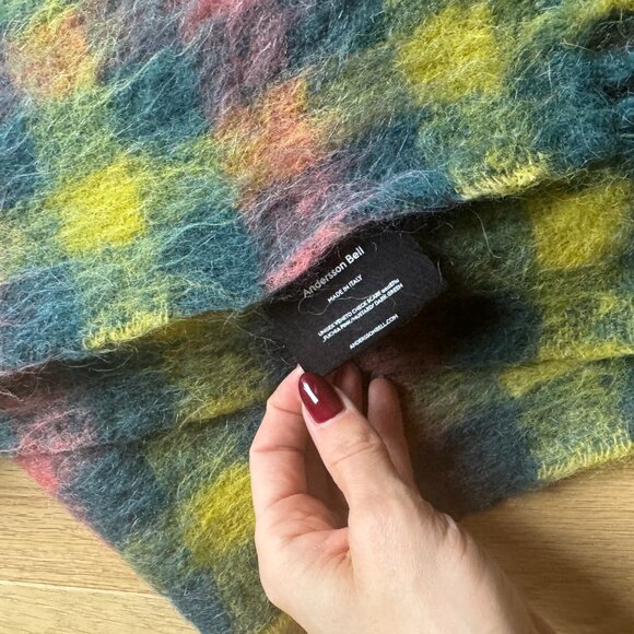 Andersson Bell Check-print scarf - Picture 4 of 4